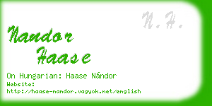 nandor haase business card